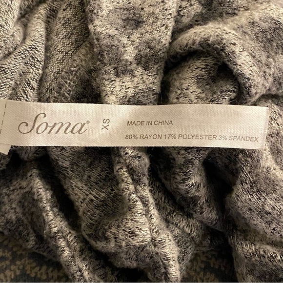 Soma Cool Nights XS Pajama Jogger BOTTOMS Pants Animal Leopard Print Gray Soft - Picture 8 of 8